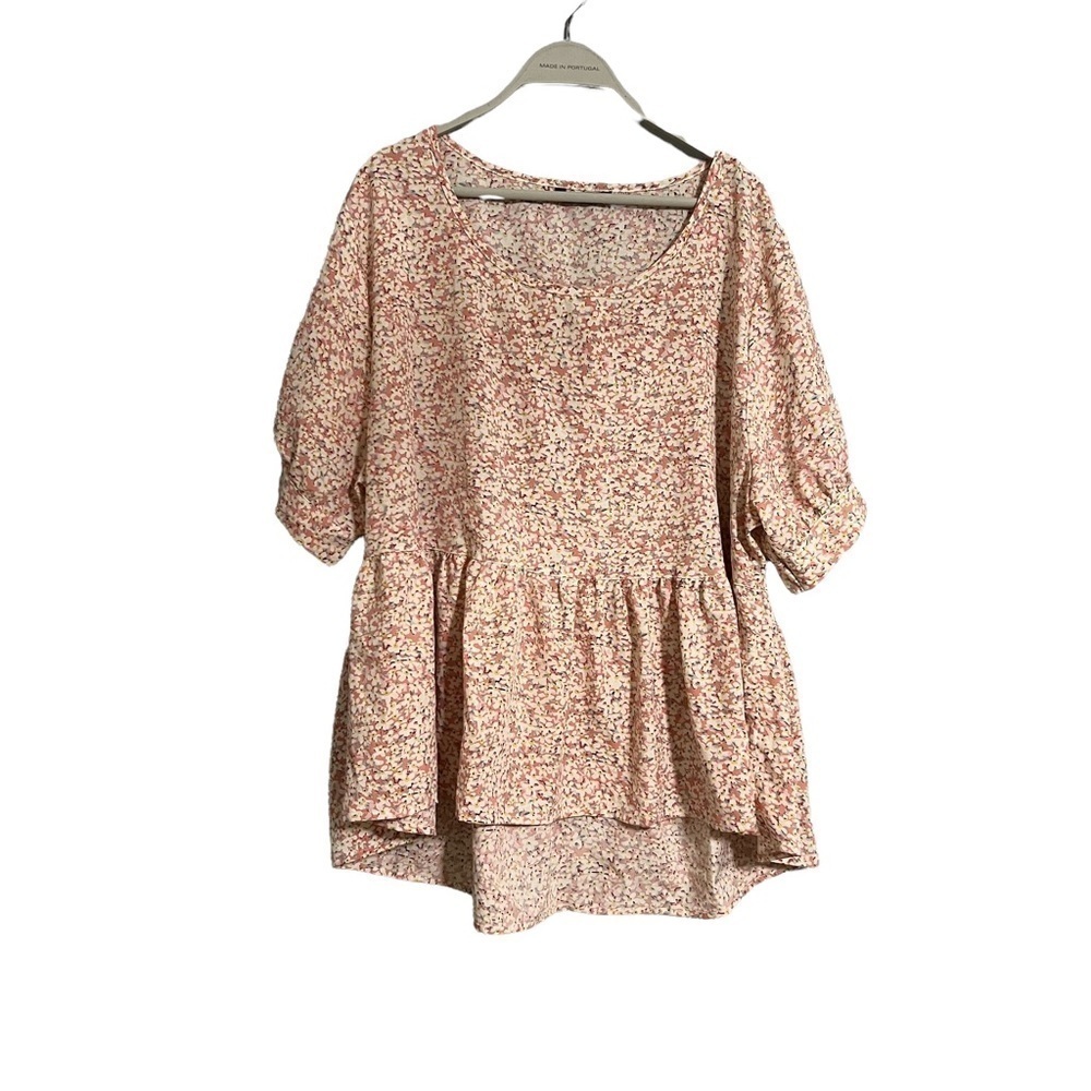 SHEIN Curve 3x peplum floral blouse